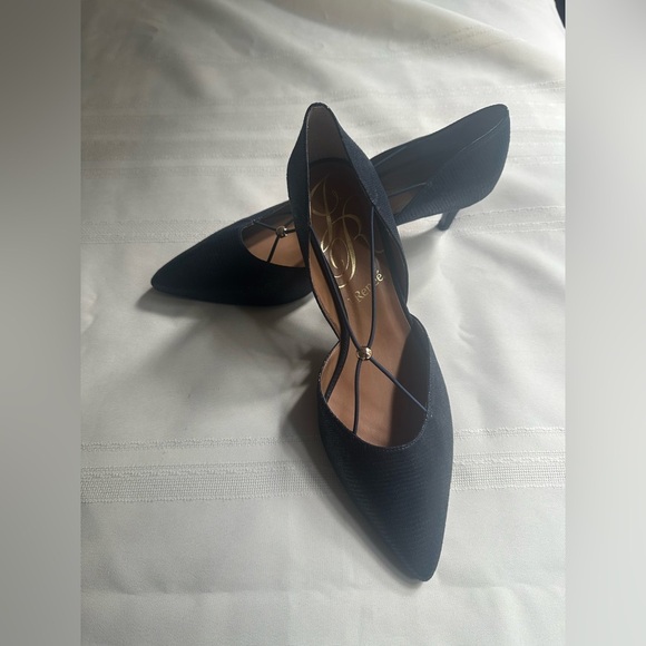 J.Renee Elegant Dark Blue Pointed Heels - Picture 3 of 10